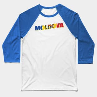 Moldova Vintage style retro souvenir Baseball T-Shirt